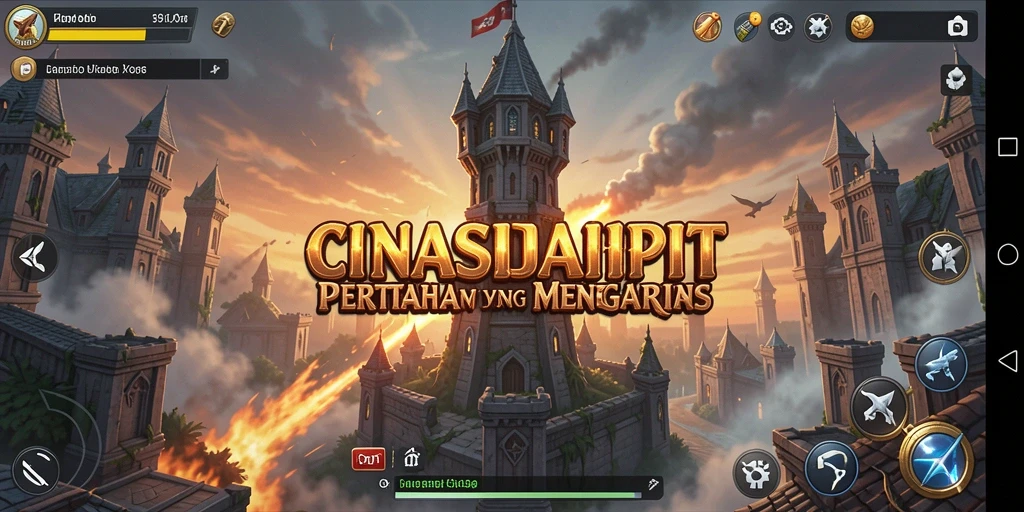 Screenshot CINASIPIT menampilkan gameplay seru dalam Tower Defense.