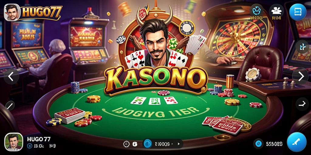 Screenshot HUGO77 menampilkan aksi seru permainan Kasino.