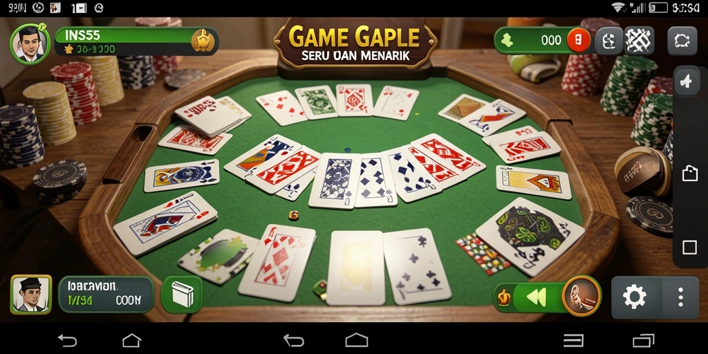Tampilan gameplay seru dari game Gaple INS55 yang penuh tantangan.
