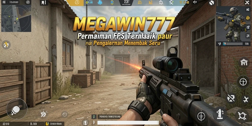 Tangkapan layar gameplay MEGAWIN777 menampilkan aksi tembak-menembak yang intens.