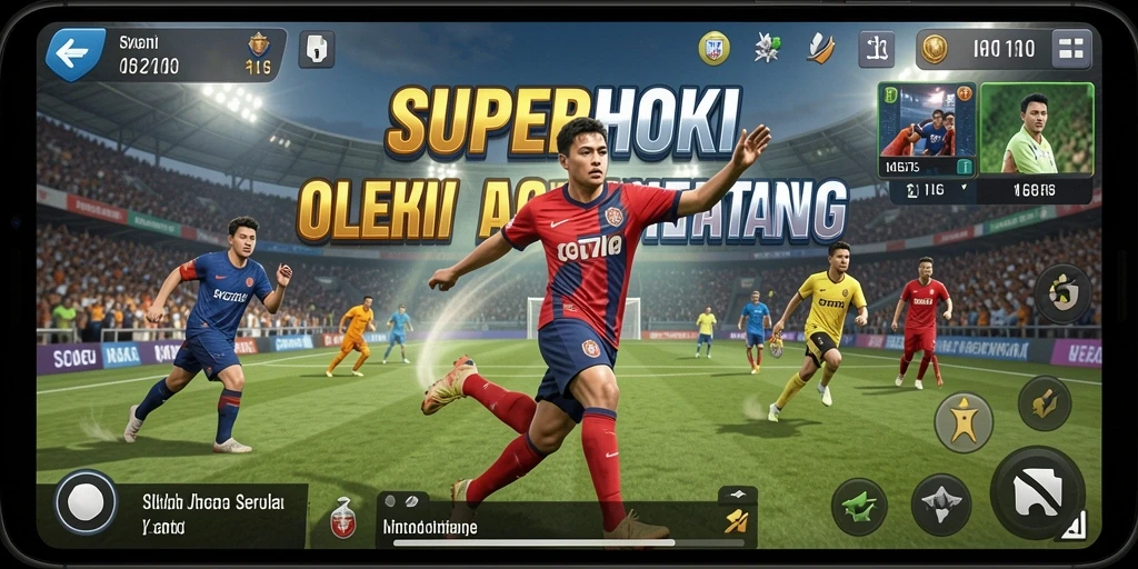 Screenshot SUPERHOKI menampilkan aksi seru dalam permainan olahraga.