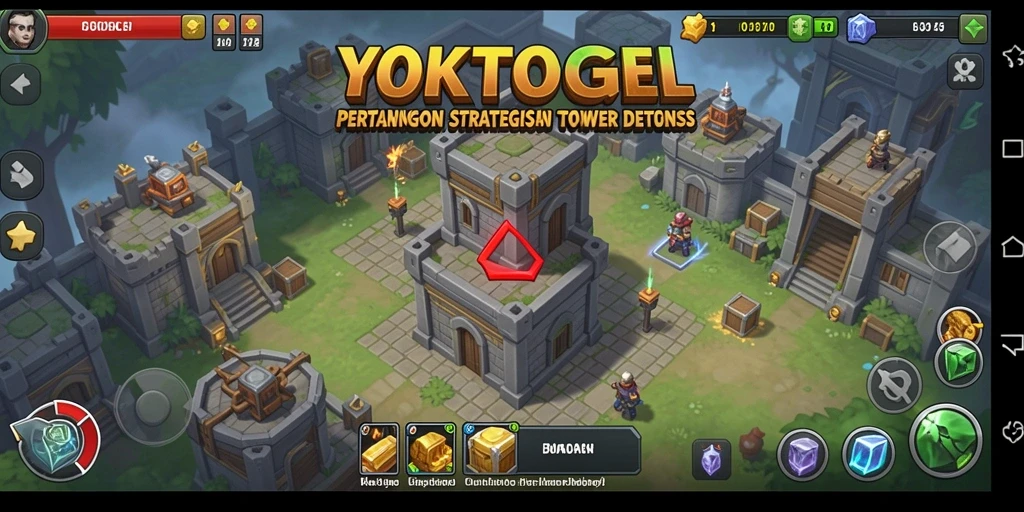 Tampilan gameplay YOKTOGEL yang menegangkan dalam Tower Defense.